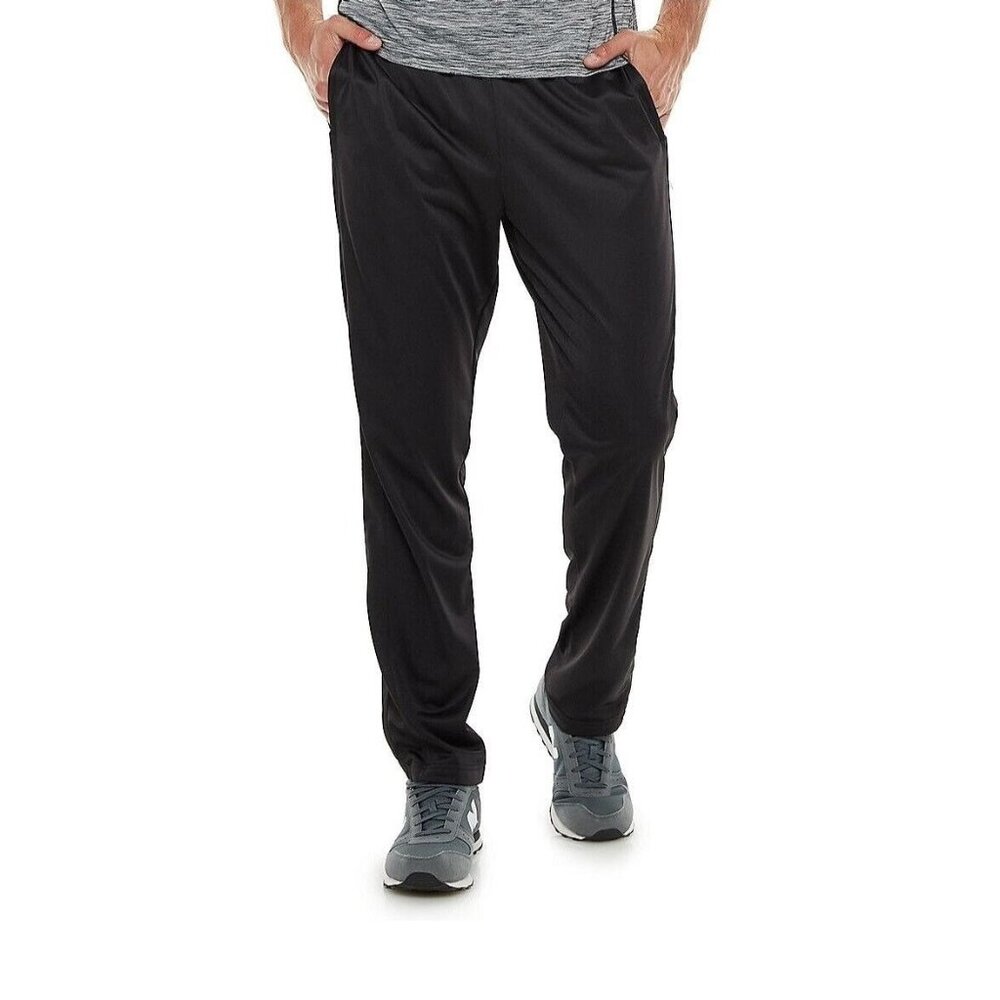New‎ TEK GEAR Men's Open Bottom Pants Activewear Black Small